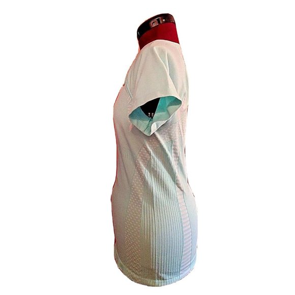 FILA Sport Womens Top Size Large Blue Athletic Short Sleeves V Neck - Picture 3 of 7